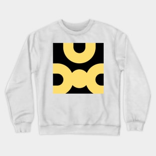 black and yellow Minimalistic pattern Crewneck Sweatshirt